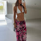 Sheer Bandana - Fuchsia Print