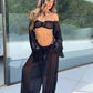 Bondi Balloon Style Trousers/Top Co-Ord - Black