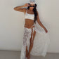 Lace Split Maxi Skirt - Ivory