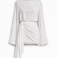 Amante Long Sleeve Wrap Dress and Sarong Co-Ord - Ivory