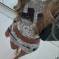 Solara mini Skirt Co-Ord - Newspaper Print