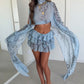 Rhode Ruffle Shorts/Cape Co-Ord - Blue