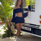 Chloe Blooomer Shorts Co-Ord - Navy