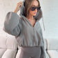 Balloon Sleeve Hoody - Grey