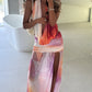 Havana cowl Neck Top/Skirt Co-Ord - Pink