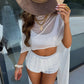 Gia Long Line Cape Top - Ivory