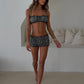 Elodie Gingham Mini Shorts / Crop Top Co-Ord
