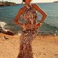 Cavalli Halterneck Maxi Dress - Desert