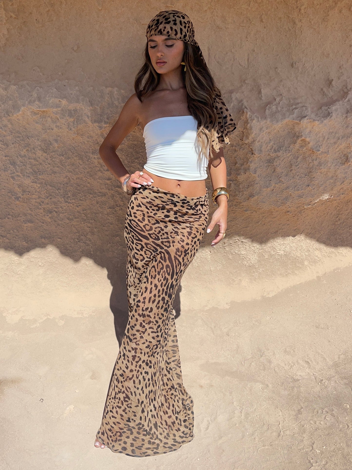Marina Maxi Skirt - Leopard