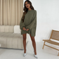 Oversized Knit Jumper - Olive