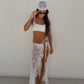 Lace Split Maxi Skirt - Ivory