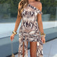 Noa Tie Knot Dress - Snake Print