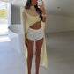 Gia Long Line Cape Top - Lemon