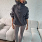 Oversized Funnel Neck Fleece - Grey