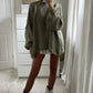 Oversized Knit Jumper - Olive