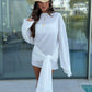 Amante Long Sleeve Wrap Dress and Sarong Co-Ord - Ivory
