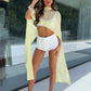 Gia Long Line Cape Top - Lemon