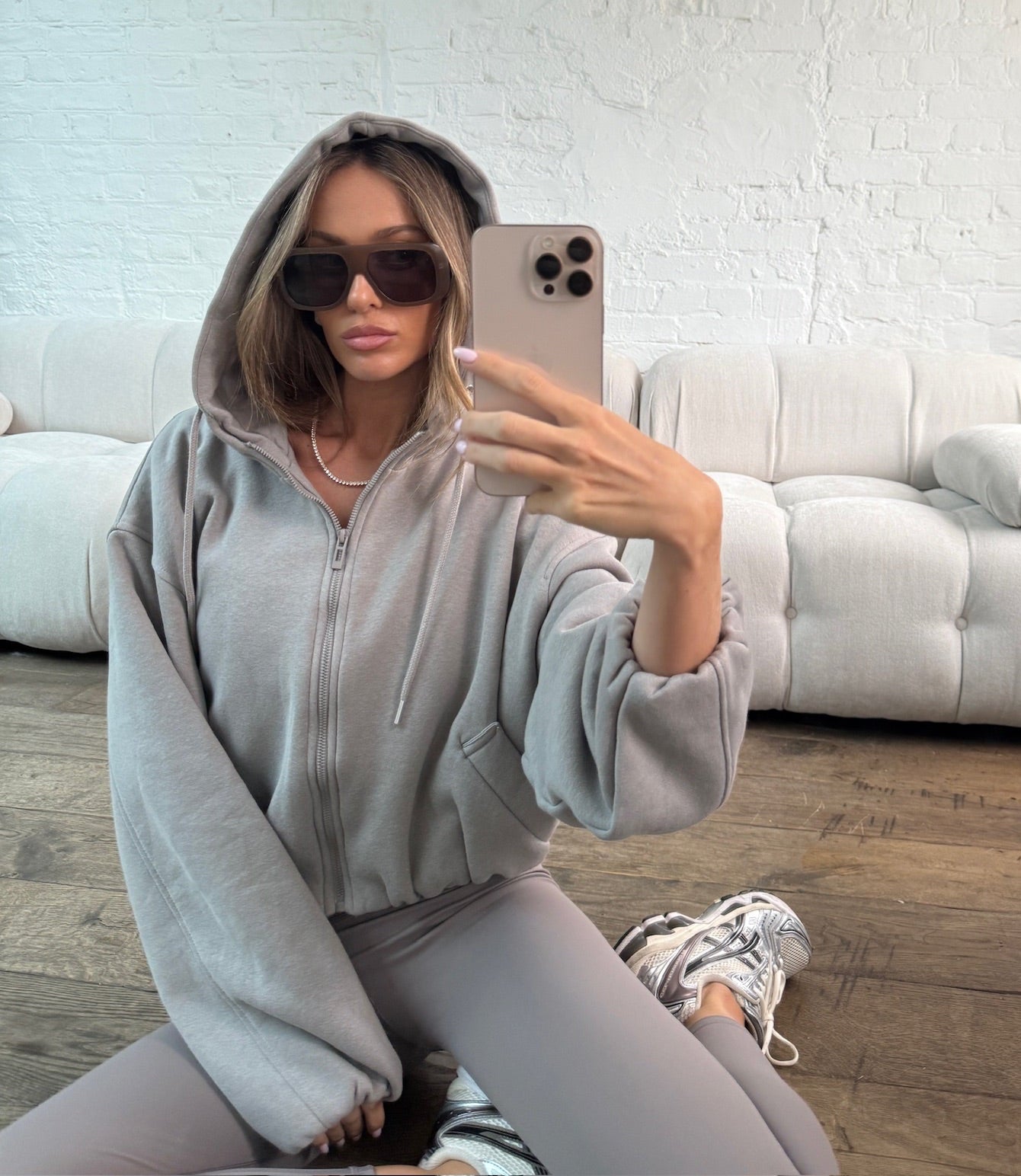 Balloon Sleeve Hoody - Grey