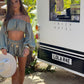 Chloe Blooomer Shorts Co-Ord - Olive