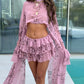 Rhode Ruffle Shorts/Cape Co-Ord - Pink