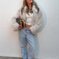 Faux Fur Jacket - Sand