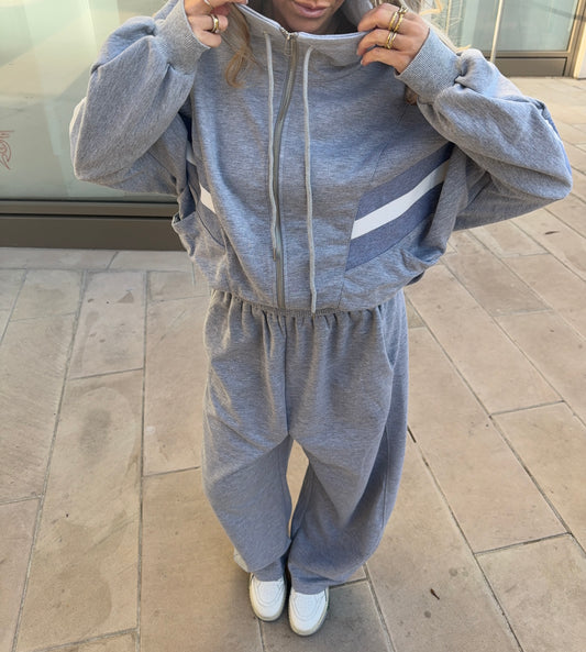 Barrel Leg Relaxed Joggers - Grey