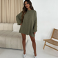 Oversized Knit Jumper - Olive