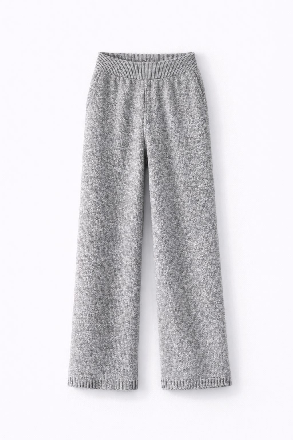 Hooded Knit Tracksuit - Grey