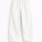 Barrel Leg Relaxed Joggers - White