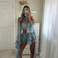 Rhode Ruffle Shorts/Cape Co-Ord - Blue