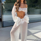 Bondi Balloon Style Trousers/Top Co-Ord - Ivory