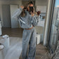 Barrel Leg Relaxed Joggers - Grey