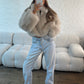 Faux Fur Jacket - Sand