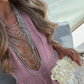 Astrid Crochet Knit Plunge Playsuit - Pink