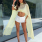 Gia Long Line Cape Top - Lemon