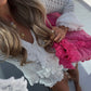 Verde Ruffle Knit Shorts/Cardigan Co-Ord - Ivory