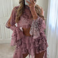 Rhode Ruffle Shorts/Cape Co-Ord - Pink