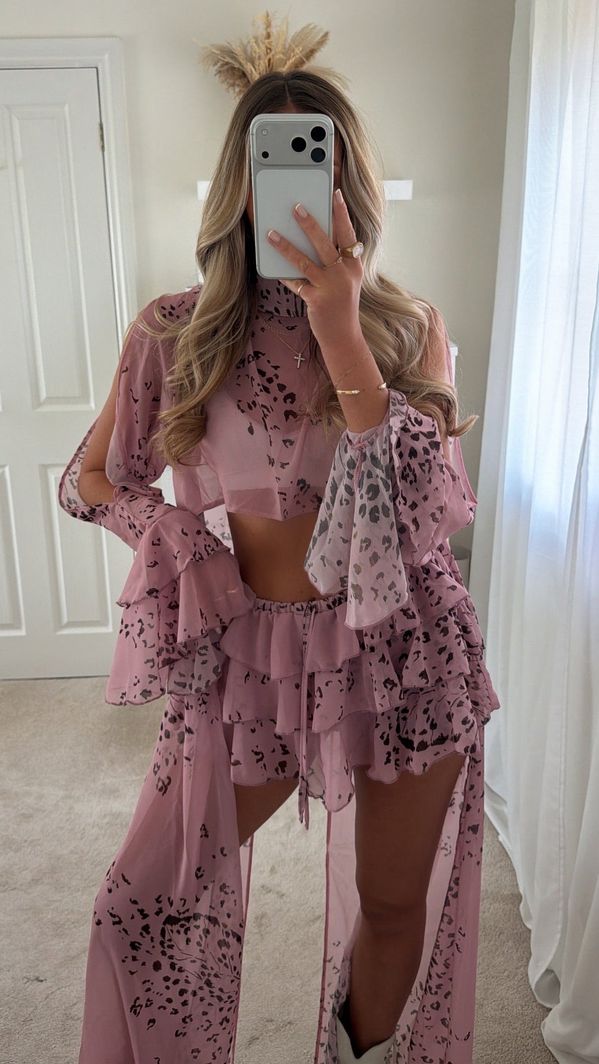 Rhode Ruffle Shorts/Cape Co-Ord - Pink