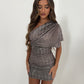 Vivi Sequin Dress - Mink Snake