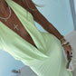 Riviera Plunge Maxi Dress - Mint