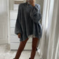 Oversized Knit Jumper - Dark Grey