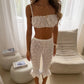 Celeste Lace Capri Trousers - Ivory
