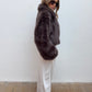 Faux Fur Jacket - Brown