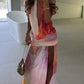 Havana cowl Neck Top/Skirt Co-Ord - Pink