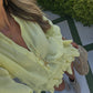 Tulum Frill Shorts Set - Lemon