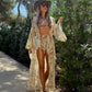 Cello Maxi Kimono/Shorts Co-Ord - Lemon