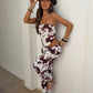 Texas Cow Print Tie Cuff Trousers