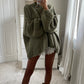 Oversized Knit Jumper - Olive