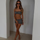 Elodie Gingham Mini Shorts / Crop Top Co-Ord