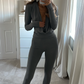 JOLIE Split Hem Leggings - Grey